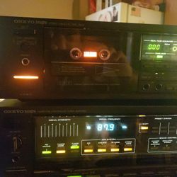 Onkyo Integra Amplifier And Tape Deck