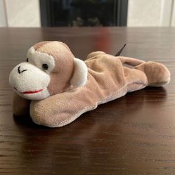 Monkey Beanie Stuffed Animal Plush Toy by Plush Image Vintage Monkey Toy 8” long 