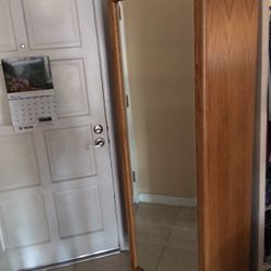 Cabinet Or Bedroom Dresser And Full Body Mirror It Rotates Full Circle 