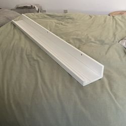 IKEA 45 Inch White Wood Shelves. 