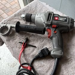 Porter Cable 1/2" Heavy Duty Mixer Drill- Pc700d-7.0 Amp, Vari Speed, High Torque, Side Handle, Chuck Key
