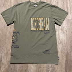 Icecream Billionaire Boys Club Mercer Tee Olive Green Graphic Shirt