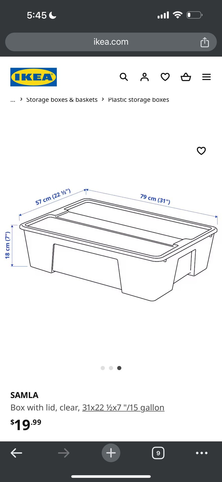IKEA Samla Storage Bins/Containers [4 Available] for Sale in San Diego