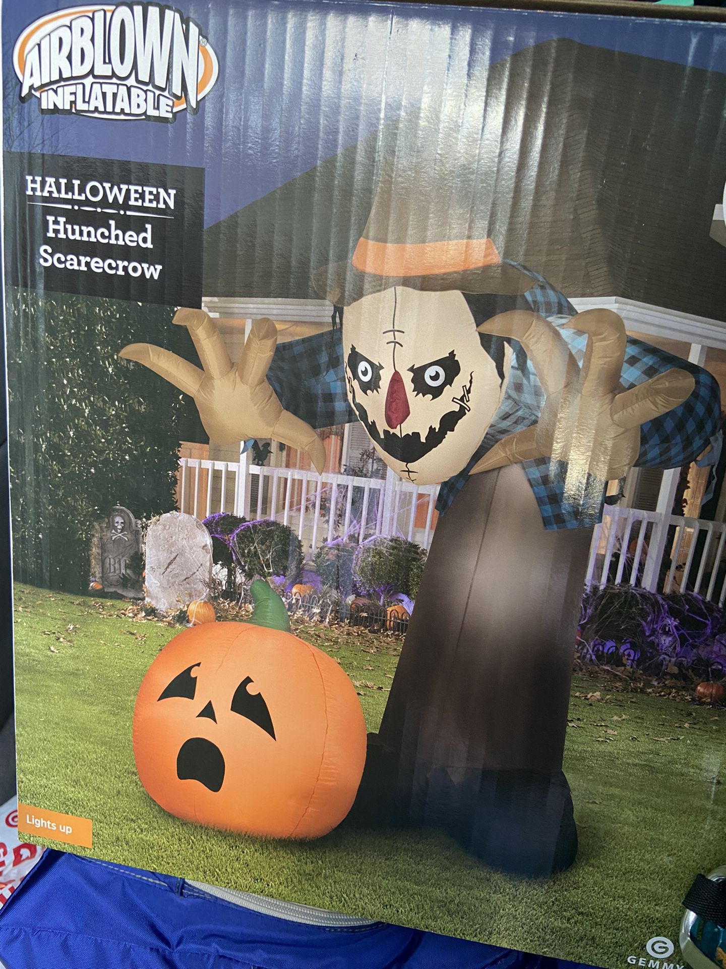 New Halloween Inflatable Decoration Scarecrow Pumpkin 