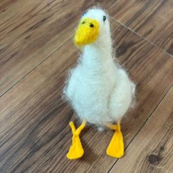 Handmade Felt Duck – Needle-Felted Wool Figure