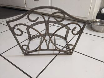 Metal Wall Mount Garden Hose Holder Decorative Scroll Work Weathered