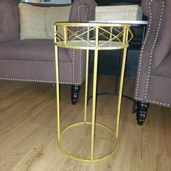 metal side table