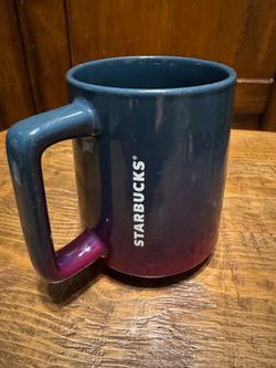 Rare  Collectible 2022 Vibrant Hombre Pink Glaze Starbucks Branded ceramic mug from