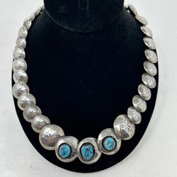 P.Benally Silver Necklace 