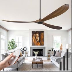 84 inch wood ceiling fan, dark walnut