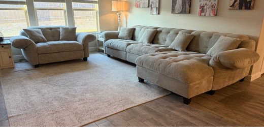 Large Power Reclining Sectional + Oversized Power Recliner Set