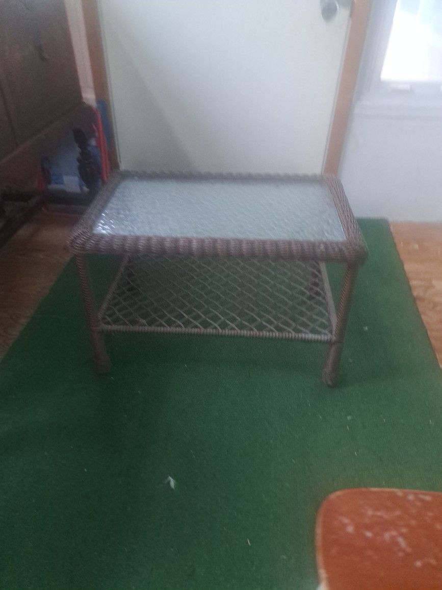 Wicker Side Table