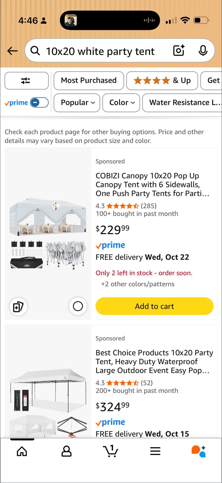 10x20 Party Tent Brand new Never used