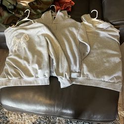 3 Grey Sweatshirts