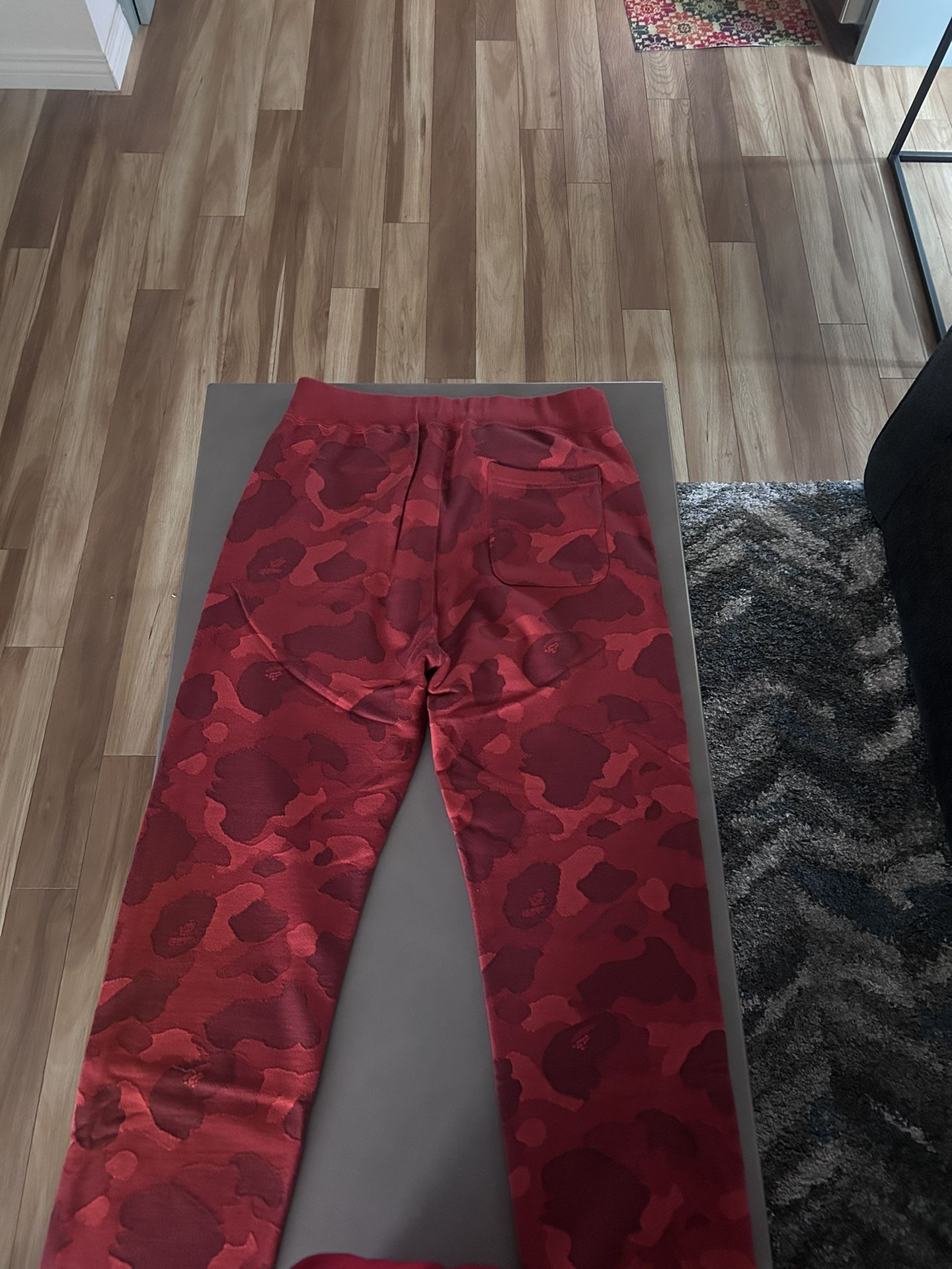 Red Camo Bape Pants 