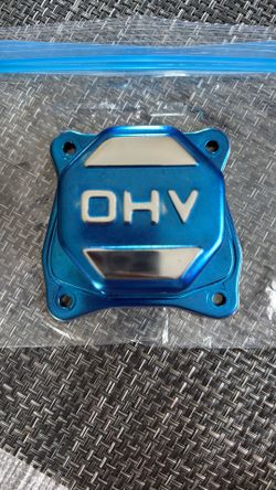 Predator 212 Valve Cover Chrome And Anodized Blue