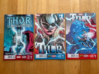 Cameo and 1st Full Jane Foster Thor God of Thunder 25 Thor 1 2 Marvel 3 Comic Book Lot 2014 2015