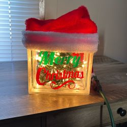 Christmas Glass Block 