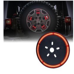 Spare Tire Brake Light 3rd Brake Light Red for Spare Wheel, JK Wrangler LED Brake Light Compatible