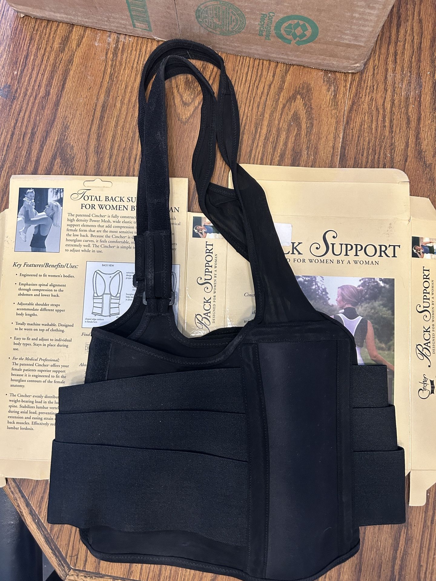 NIB Cincher Back Support, Black XXXL