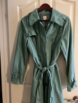 Lined Spring Rain Coat- Waist Tie