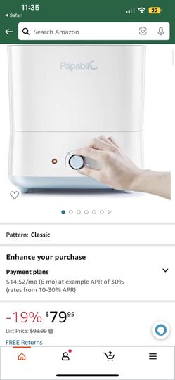 Papablic Baby Bottle Electric Steam Sterilizer and Dryer