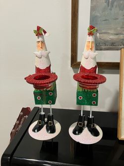 Santa Candle Holder Seasonal Decoration