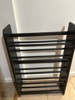 Black Multi-Tier Shoe Rack