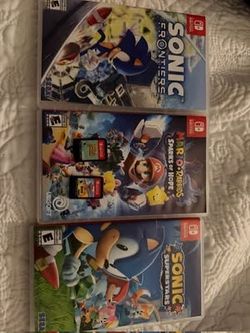 Nintendo switch games animal crossing, sonic, Mario