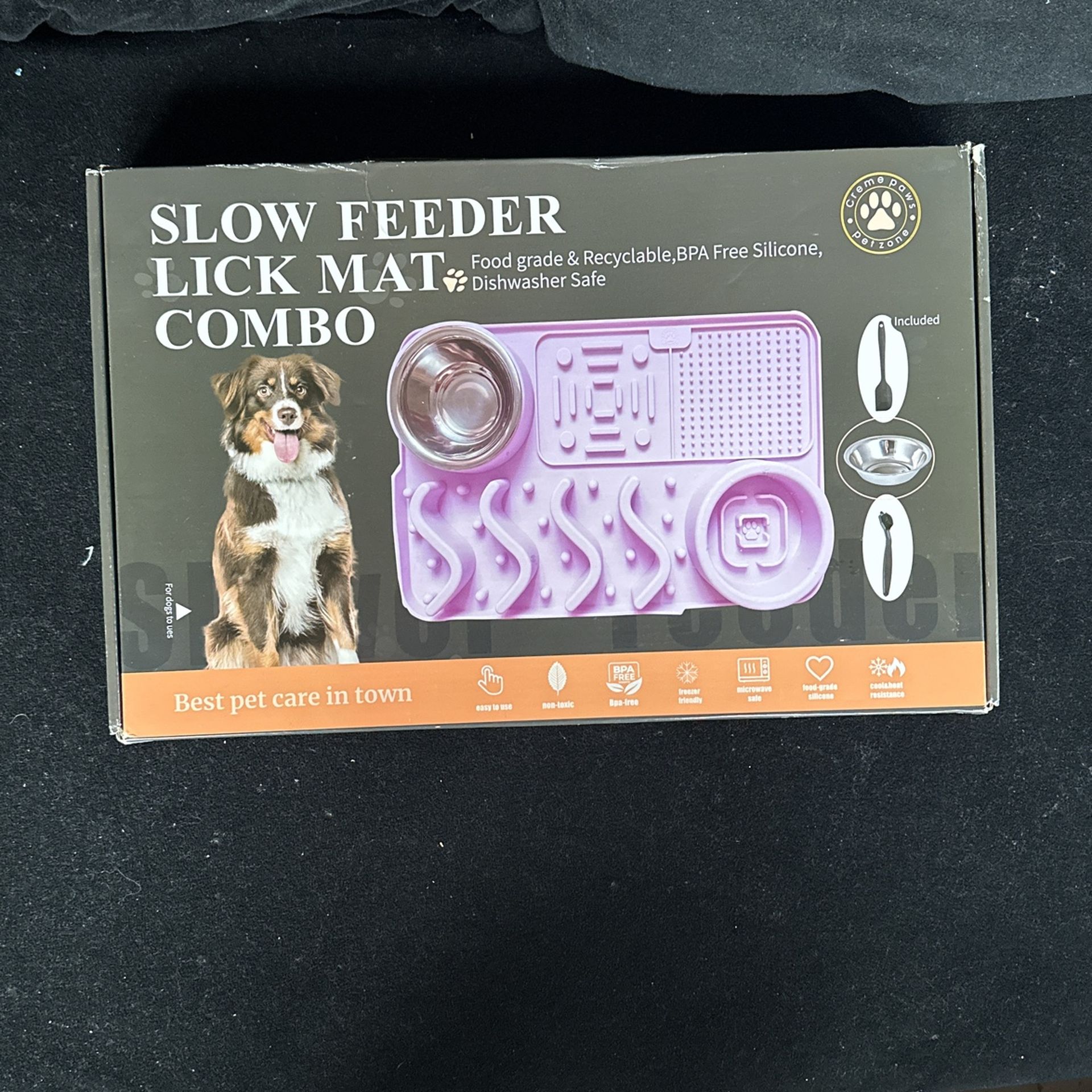 Foodie Puppies Pet Slow Feeding Lick Mat for Dogs & Cats (Platter Slow Lick Mat) | Slow Feeder, Bowl Section & Lick Mat | Strong Suction Grip | Reduce