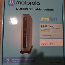 Motorola MB8600 DOCSIS 3.1 Cable Modem - Approved for Comcast Xfinity, Cox, and Charter Spectrum, Supports Cable Plans up to 1000 Mbps | 1 Gbps Ethern