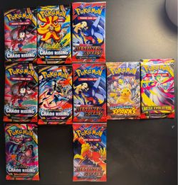 BRAND NEW-LOT OF 10 Pokemon TCG Random Booster Packs-FACTORY SEALED