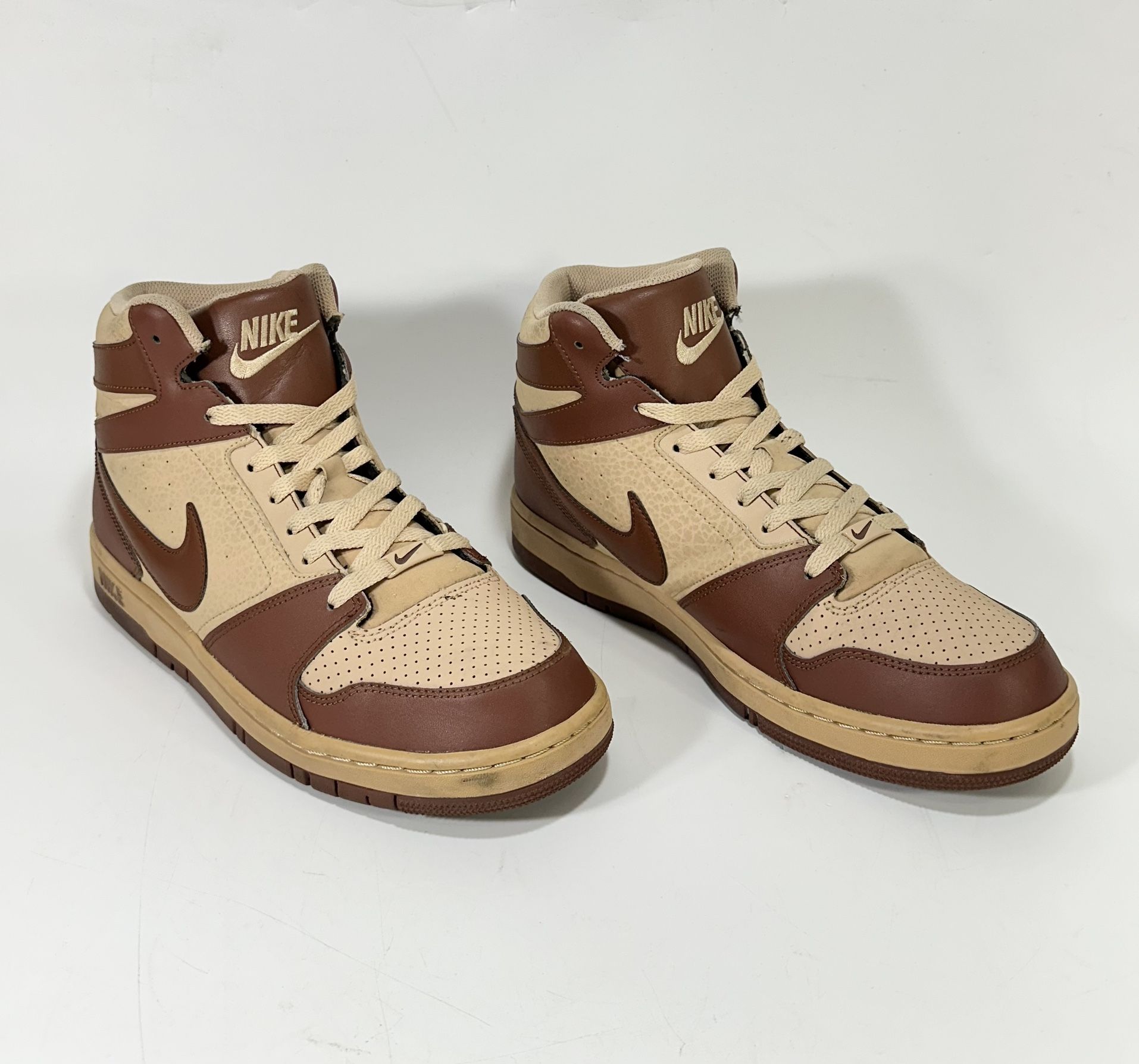 Nike Prestige 4 High Vachetta Tan 2012 ~ Man's Sneakers Size 10.5 ~ 584614-222
