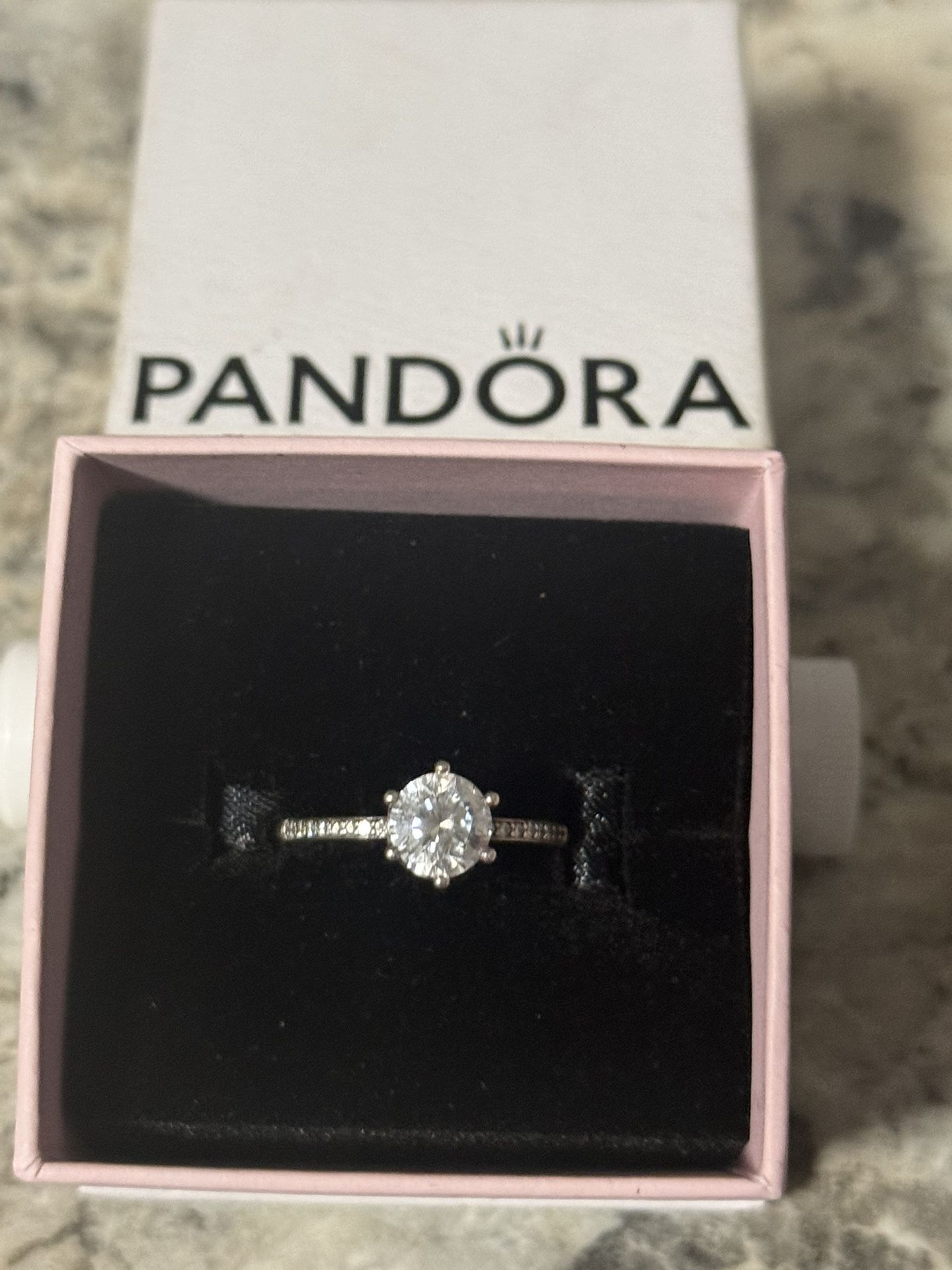 Pandora solitaire ring Sz 5 Brand New