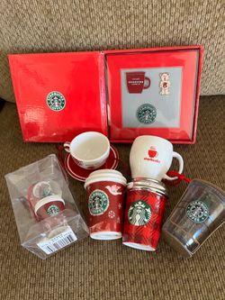Starbucks collectable set.  Pin set included never used.  Take all for 100.00 bucks