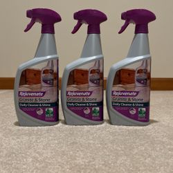 3 Bottles Rejuvenate Granite & Stone Daily Cleaner & Shine