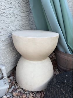 Polystone Hour Glass Accent Table