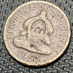 1950 Two Centavos Honduras Coin 
