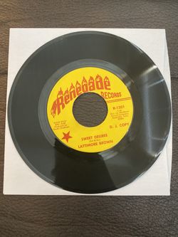 Rare Funk 45 Vinyl Record ( Lattimore Brown - Sweet Desire/ I Will ) D.J Copy