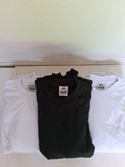 PRO CLUB WHITE 18 BLACK 12 GREY 6 TOTAL 36 PC MEN'S HEARYWEIGHT COTTON SHORT SLEEVE T SHIRT SIZE L TALL 
