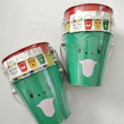 Kids Animal Metal Pails Tin Baskets