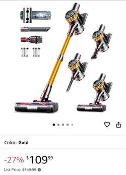 Cordless Vacuum Cleaner, 550W 45KPA 65Mins Vacuum Cleaners for Home, Stick Vacuum with Self-Standing,Touch Screen, Anti-Tangle Brush, 8-in-1 Lightweig