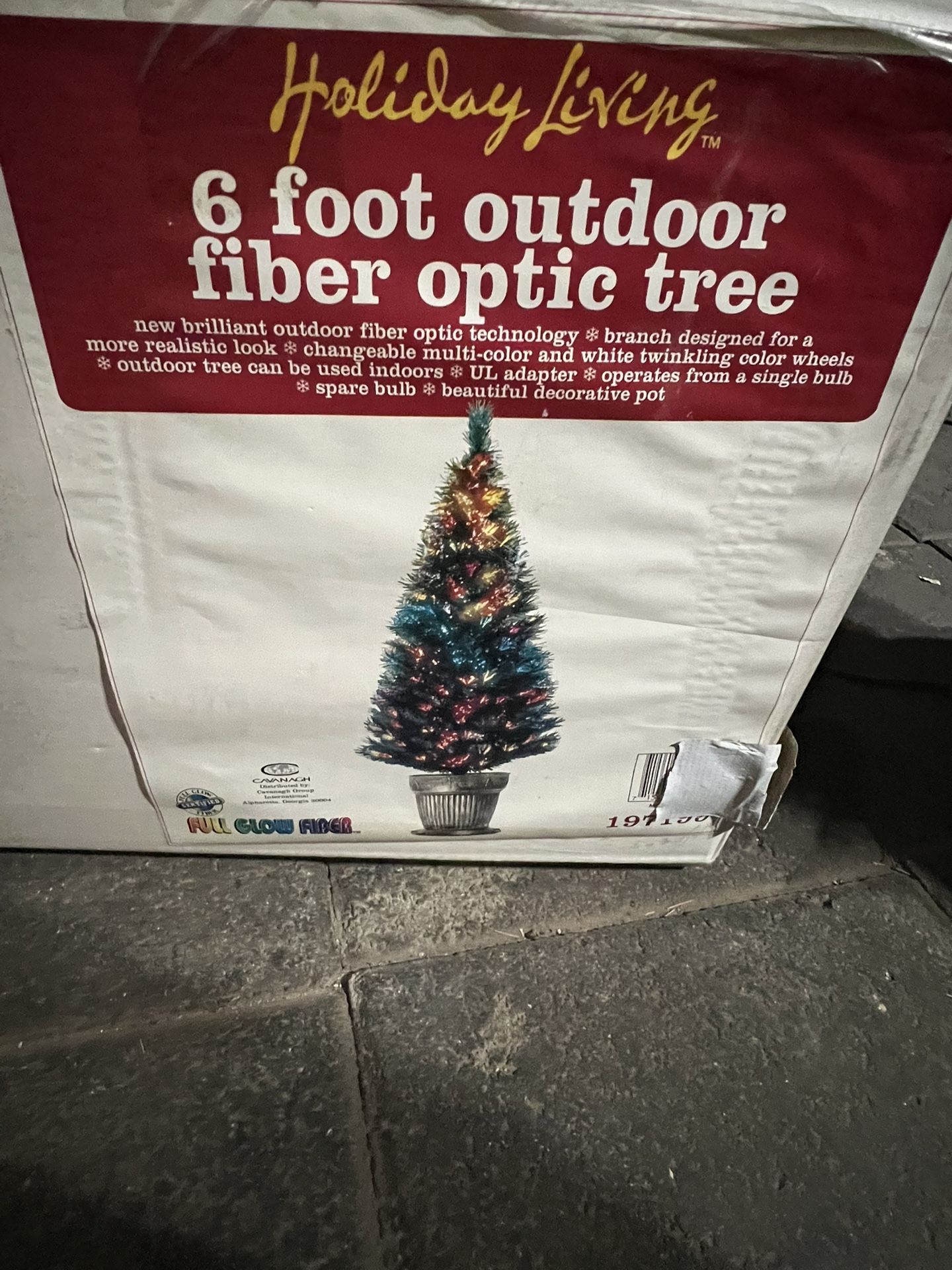 New Holiday Living 6-foot outdoor fiber optic Christmas tree.
