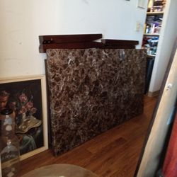 Very Nice Marble Top Table With The Dining Room No Chairs Solid Wood Maple Legs