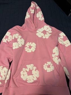 Pink denim tear