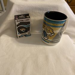 Jacksonville Jaguars Coffee Mug And Playing Cards