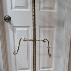Vintage Italian Brass Barley-Twist Valet Stand