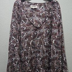 No Comment Loose Paisley Blouse