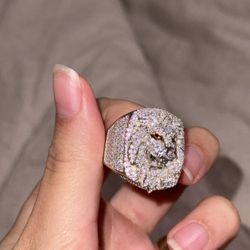 Ring Silver S925 With Moissanite Diamonds 