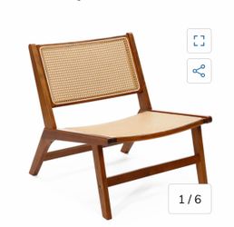 Luxen Home Modern Rattan Accent Chairs - Set of 2 - Brown